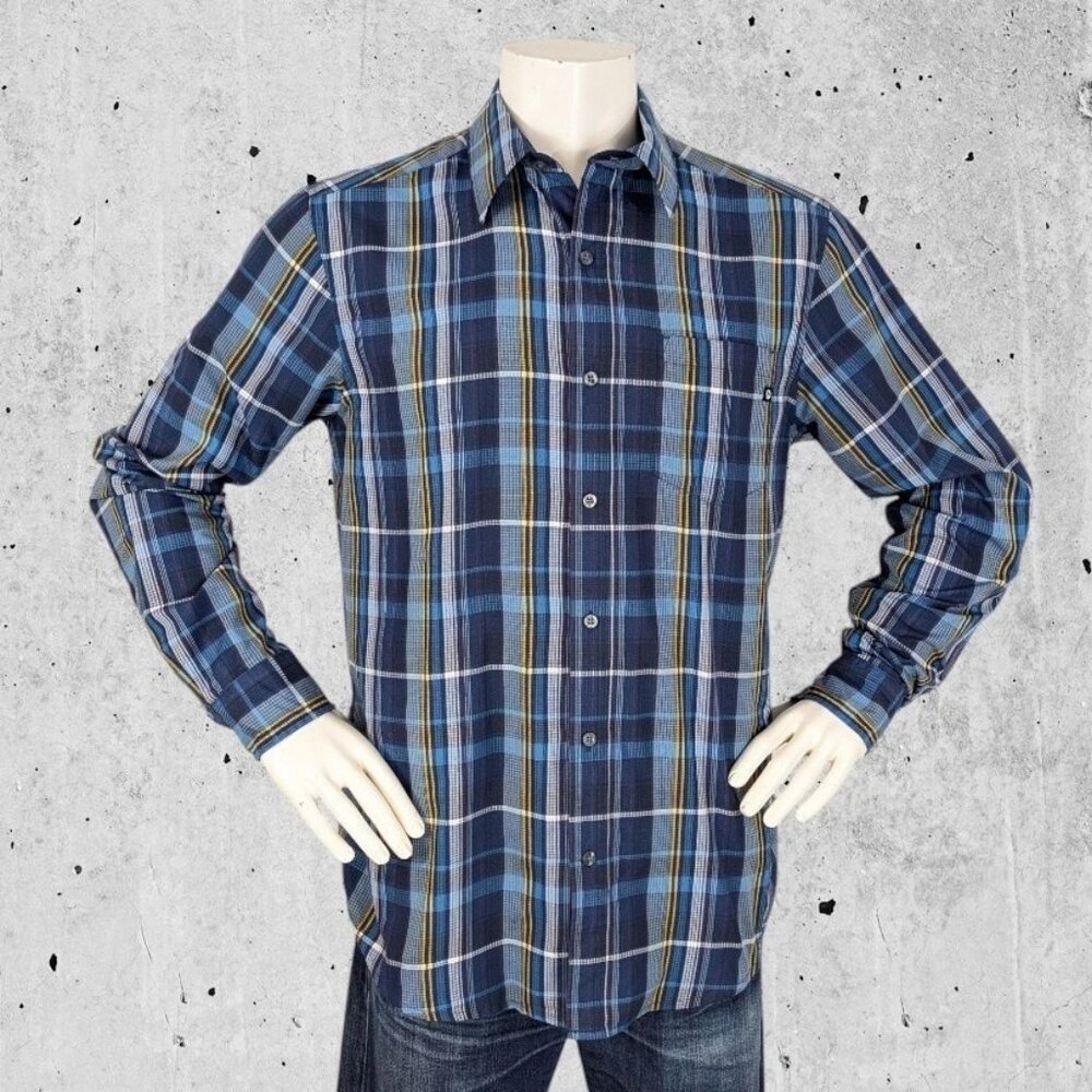 Marmot Shirt Size Medium Outdoor Hiking Blue Plaid